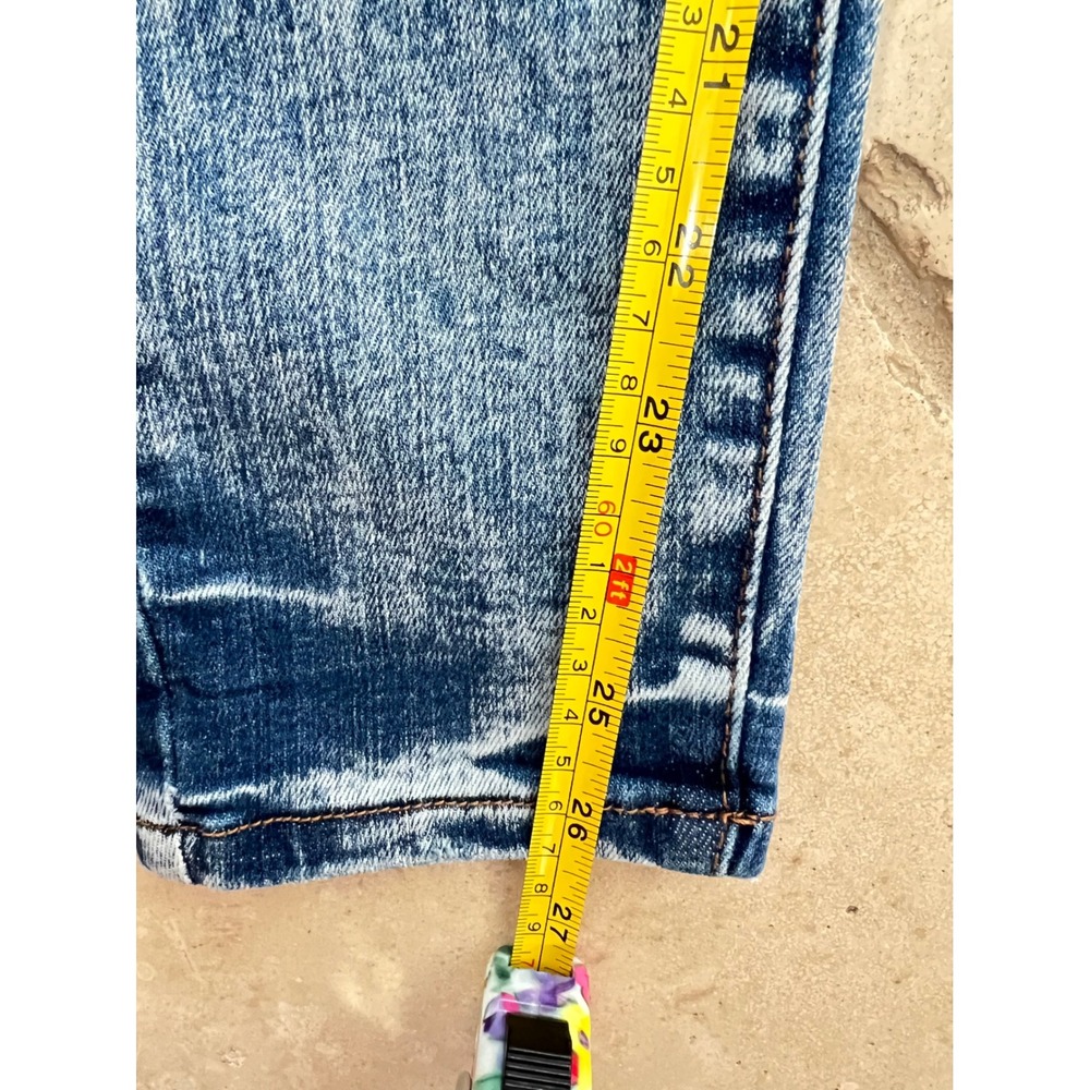 Judy Blue Womens 5/27 Skinny Fit Acid Wash Blue Stretch Jeans JB88158 Retro Boho - Picture 7 of 13